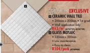 Ceramic Wall Tiles 200x200mm-Per Sqm