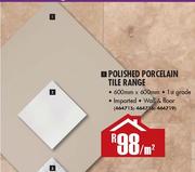 Polished Porcelain Tile Range 600x600cm-Per Sqm