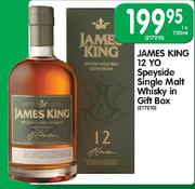 James King 12 Yo Speyside Single Malt Whisky In Gift Tube-1x750ml