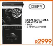 Defy 3 Piece Oven, Hob & Extractor Set