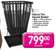 Terrace Leisure Deluxe Fire Square Basket-Each