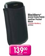 Blackberry 8520/9300/9800 Leather Pocket Black