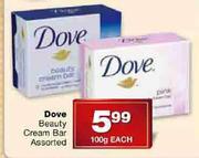 Dove Beauty Cream Bar Assorted-100g each