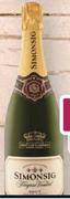 Simonsig Kaapse Vonkel Brut-750ml 