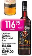 Captain Morgan Black Label Rum-750ml