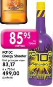PO10C Energy Shooter-6 x 750ml