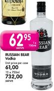 Russian Bear Vodka-12 x 750ml