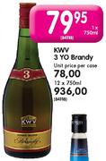 KWV 3 Yo Brandy-12 x 750ml