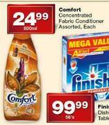 Comfort Concentrated Fabric Conditioner Assorted-800Ml
