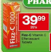 Fizz-C Vitamin C Effervescent Tablets-20's