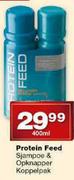 Protein Feed Sjampoe & Opknapper Koppelpak-400Ml