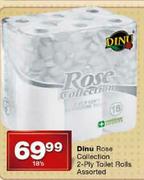 Dinu Rose Collection 2-Ply Toilet Rolls Assorted-18's