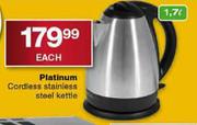 Platinum Cordless Stainless Steel Kettle-1.7l