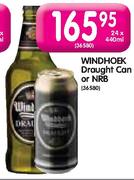 Windhoek Draught Can or NRB-24 x 440ml