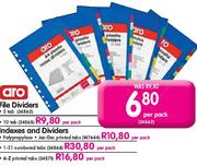 Aro File Dividers-10 Tab Per Pack