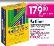Artline Permanent Marker-EK700 Per 12 Pack