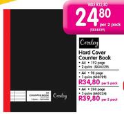 Hard Cover Counter Book-288 Page Per 2 Pack