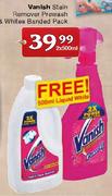 Vanish Stain Remover Prewash & Whites Banded Pack-2x500ml
