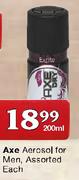Axe Aerosol for Men, Assorted Each-200ml