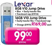Lexar 8GB V10 Jump Drive Each 