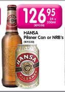 Hansa Pilsner Can or NRB's-24 x 330ml
