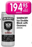 Smirnoff Ice Double Black with Guarana-24 x 250ml