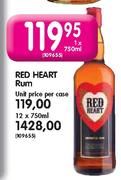 Red Heart Rum-12 x 750ml