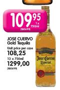 Jose Curevo Gold Tequila-1 x 750ml  