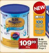 S-26 Progress Gold Milk Formula Stage 3-900g
