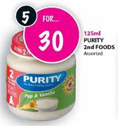 Purity 2nd Foods-5 x 125ml