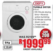 Defy Tumble Dryer-5kg (DTD252)