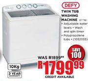 Defy Twin Tub Washing Machine-10kg (DTT161)