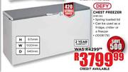 Defy Chest Freezer-420 Ltr (DMF293)
