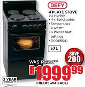 Defy 4 Plate Stove (DSS440/509)