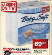 Baby Soft 2-ply Toilet Rolls-18's