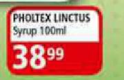Pholtex Linctus Syrup-100ml