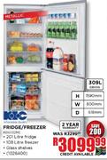 KIC Metallic Fridge/Freezer-309ltr