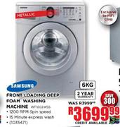 Samsung Metallic Front Loading Deep Foam Washing Machine-6kg