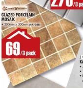 Glazed Porcelain Mosaic(300mm x 300mm)-Per 3 Pack