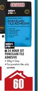 Builders Pride 24 Hour Set Porcelain Tile Adhesive-20kg