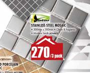 Falcon Stainless Steel Mosaic(300mm x  300mm)-Per 3 Pack