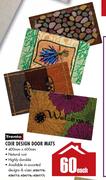 Trento Coir Design Door Mats (400mm x 600mm) Each