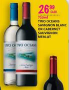 Two Oceans Sauvignon Blanc or Cabernet Sauvignon Merlot-750ml Each