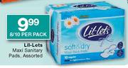 Lil-Lets Maxi Sanitary Pads Assorted-8/10 Per Pack