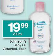 Johnson's Baby Oil Assorted-200ml Each