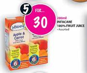 Infacare 100% Fruit Juice-5 x 200ml