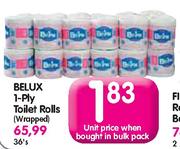Belux 1-Ply Toilet Rolls