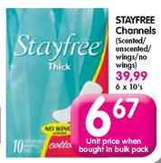 Stayfree Channels-6 x 10's