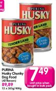 Purina Husky Chunky Dog Food-12 x 385gm/400gm