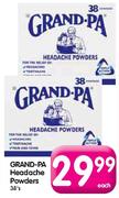 Grand-Pa Headache Powders-38's Each